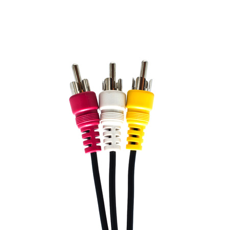 Audio connectors isolated on white