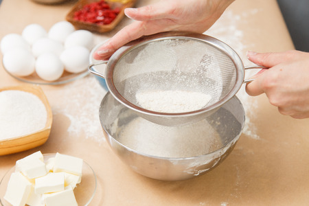 Preparing dough, cooking with flour at home
