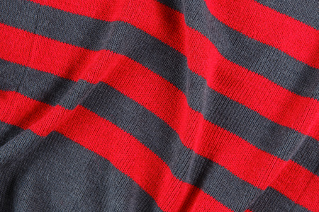 Red and grey color knitted cotton textileの写真素材