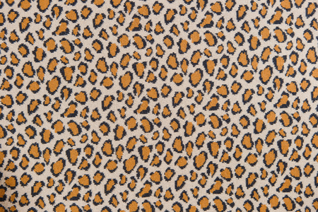 Closeup leopard pattern cotton knitted textile as backgroundの写真素材