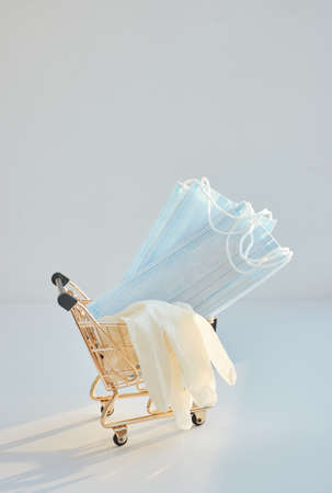 Antiviral medical masks and latex gloves for prevention of the spread of virus