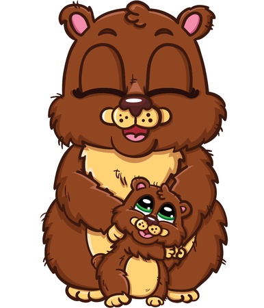 happy family of bearsのイラスト素材