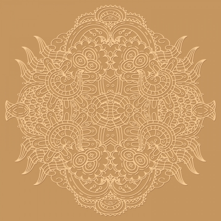 Ornamental  round ethnicity lace patternのイラスト素材