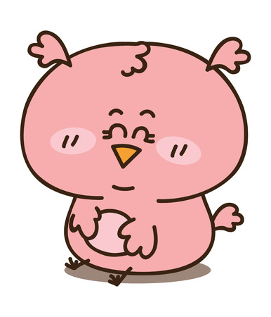 Baby girl owlのイラスト素材