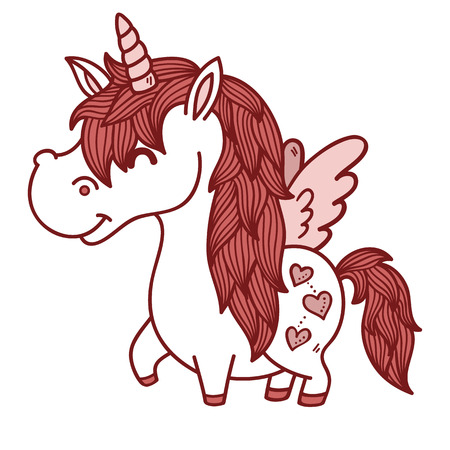 Adorable Unicorn  Vector illustration of an unicornのイラスト素材
