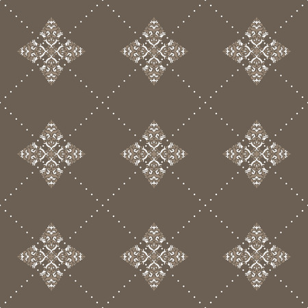 Vector seamless delicate damask patternのイラスト素材