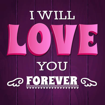 Beautiful romantic card with  wooden texture on background .のイラスト素材