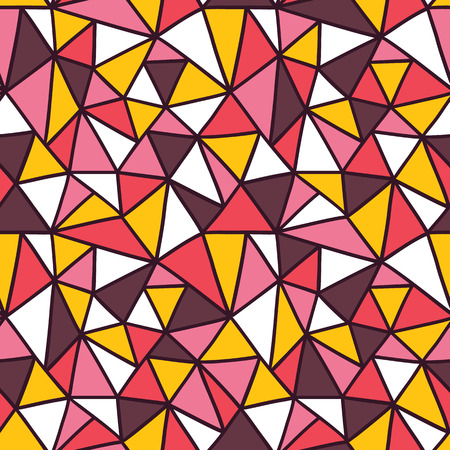 Simple abstract pattern. Vector hand drawn seamless patterns with triangles