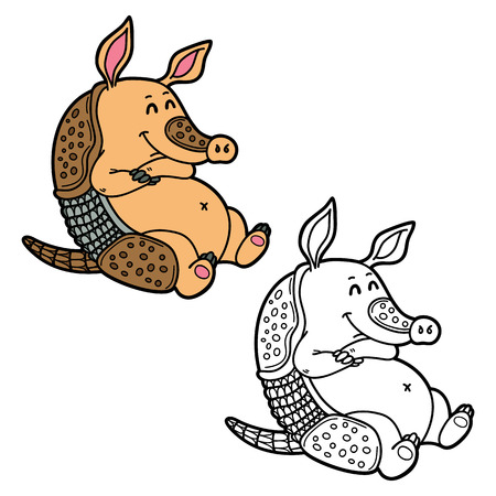 funny armadillo.のイラスト素材