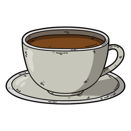 Cute cup. Vector illustration of cute simple tea cupのイラスト素材