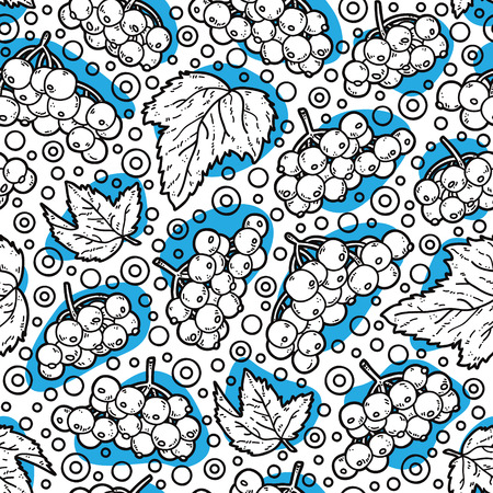 crazy pattern. Vector seamless hand-drawn pattern with berries, spots and circlesのイラスト素材