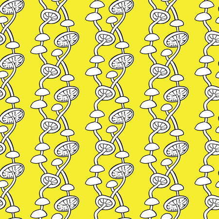 abstract mushroom pattern. vector seamless pattern with hand drawn abstract shapes of mushroom for wallpapers, web page backgrounds, textileのイラスト素材