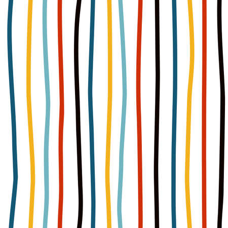 Vector illustration of seamless scandinavian pattern with simple vertical stripes for kids fabrics, backdrop, background, wrapping paperのイラスト素材