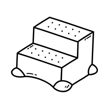 vector Coloring page with doodle standのイラスト素材