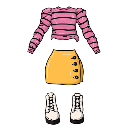 Vector illustration of cute lollipop doodle clothes for children and scrap,digital stamp, t-shirt print ,greeting card,sticker,iconのイラスト素材