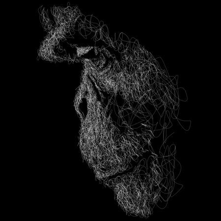 kingkong vector sketch illustration, scribble artのイラスト素材