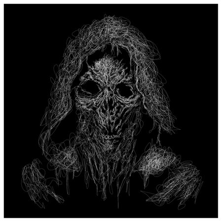 halloween vector sketch illustration, scribble artのイラスト素材