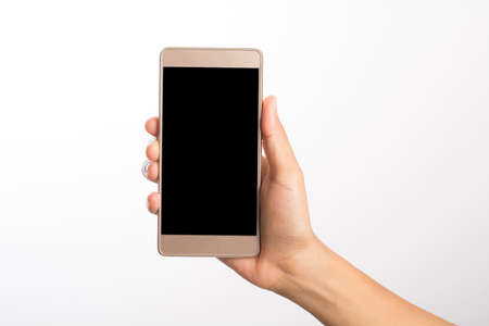 Hand held phoneの写真素材