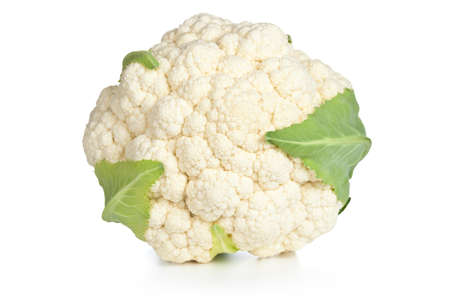 Cauliflower on white background. Studio macro shotの写真素材