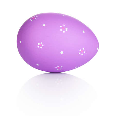 Easter egg isolated on white backgroundの写真素材