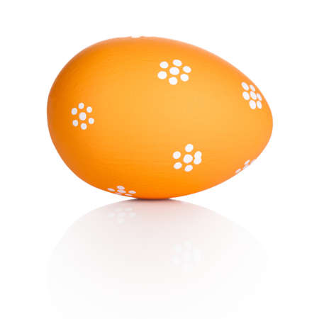Easter egg isolated on white backgroundの写真素材