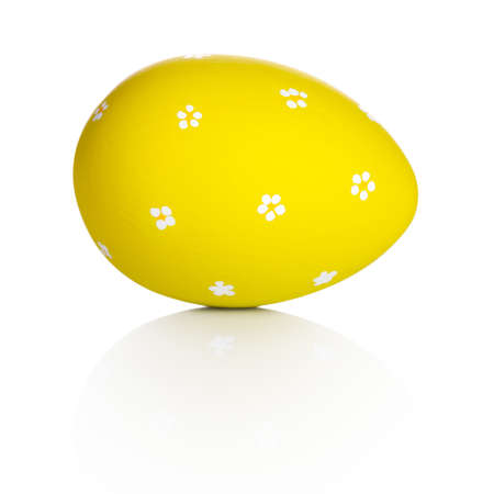 Easter egg isolated on white backgroundの写真素材