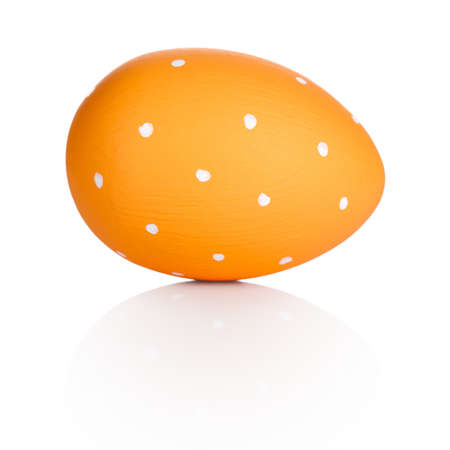 Easter egg isolated on white backgroundの写真素材