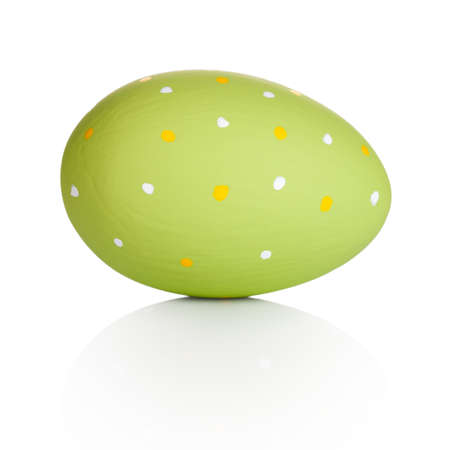 Easter egg isolated on white backgroundの写真素材