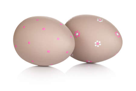 Easter Eggs Isolated on White Backgroundの写真素材