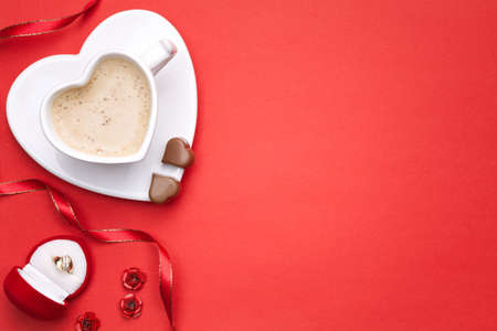 Love background. Copy space. Top viewの写真素材