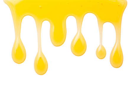 Honey isolated on white background. Top viewの写真素材