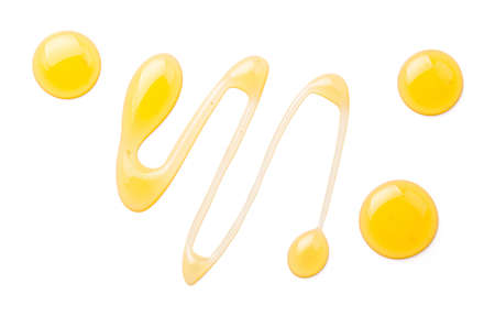 Honey isolated on white background. Top viewの写真素材