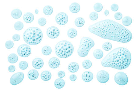 Sparkling water isolated on white background. Top view