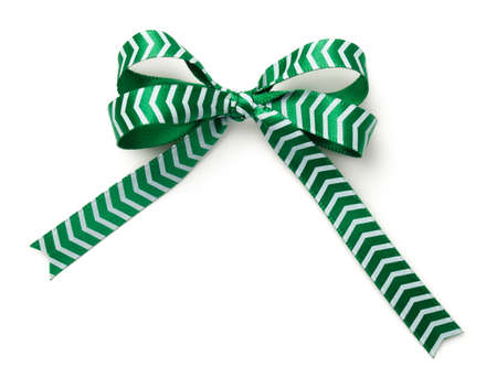 Christmas bows isolated on white background. Top viewの写真素材