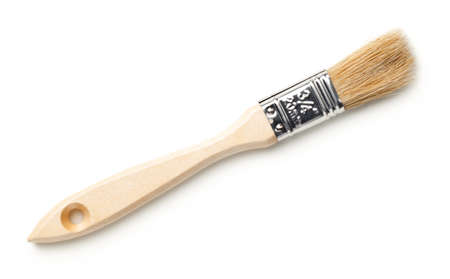 Paint brush 20 mm isolated on white background. Top viewの写真素材