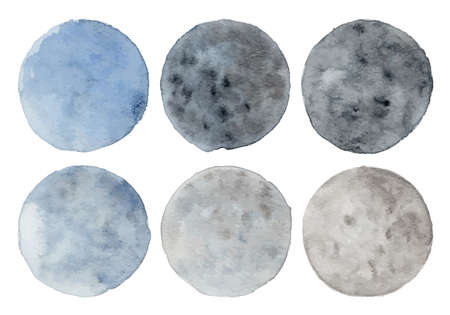 Watercolor circles isolated on white background. Vectorのイラスト素材