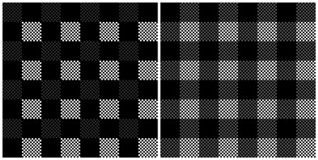 Set of check plaid pattern in black, gray and white. Textured seamless pattern for flannel shirt, tablecloth, blanket, or other modern fashion textile design.のイラスト素材