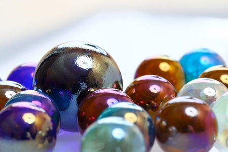 Colorful glass ballsの写真素材