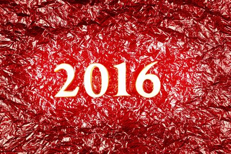 Christmas frame with golden 2016 letters, close upの写真素材