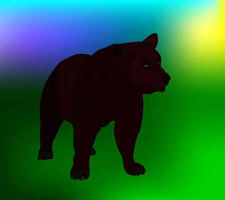 bear. Transparency and art brushes used.のイラスト素材