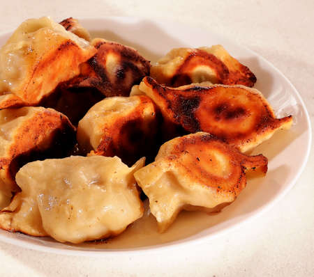 Gyozas Chinese dumplings stuffed with pork and goyzo
