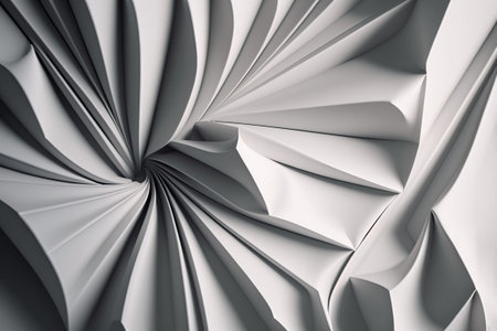 The Charm of Crinkles, Abstract Creased White Paper Texture, Generative AIの素材