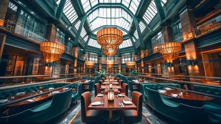 A Taste of Elegance:, An Exclusive Modern Luxury Restaurant, Generative AIの素材