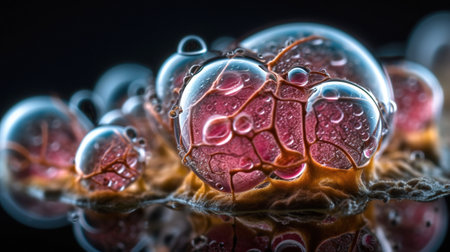 Microscope View of Embryonic Cells, Unlocking the Mysteries of Development, Generative AIの素材