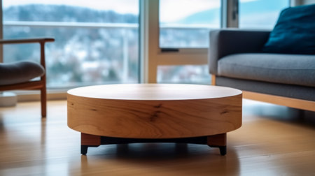 Home Coffee Table as a Product Display Background, Product Showcase, Generative AIの素材