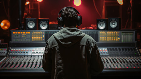 Behind the Sound, The Role of an Audio Engineer in a Music Recording Studio, Generative AIの素材