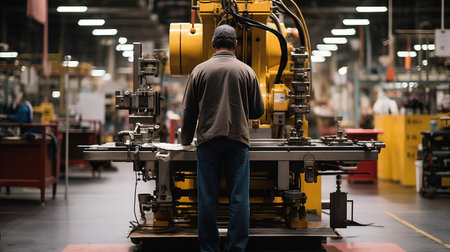Inside the Factory: Manufacturing Ensuring Safety While Operating Heavy Machinery, Generative AIの素材