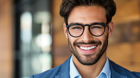 The Smiling Face of Success, Tech Savvy and Confident, Young Business Leader, Generative AIの素材