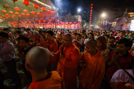 Bangkok, Thailand - Jan 30  Chinese New Year 2014 on Jan 30, 2014 at Wat Mangkon Kamalawat Yaowarat,...