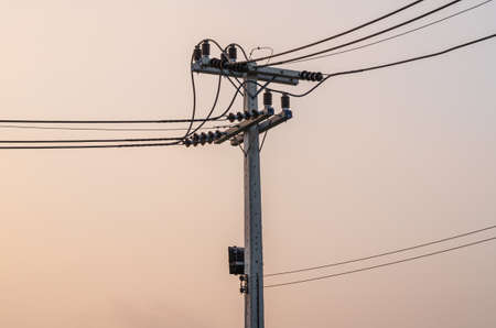 Electric postの写真素材